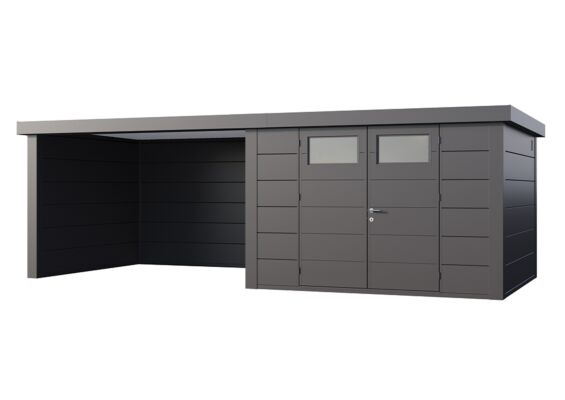 Telluria | Tuinhuis Classico 3030 met Overkapping Lounge XL | Links | Antraciet