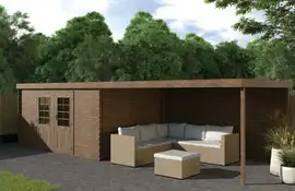 Fonteyn | Tuinhuis Inaya 800x300 | HG bruin