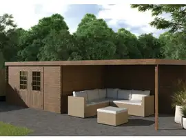 Fonteyn | Tuinhuis Inaya 800x300 | HG bruin