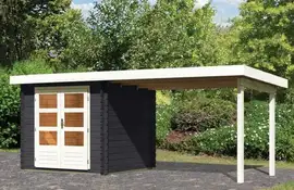 Woodfeeling | Tuinhuis Bastrup 2 met Overkapping 3,0 | Antraciet