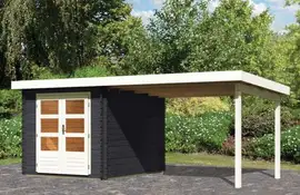 Woodfeeling | Tuinhuis Bastrup 4 met Overkapping 3,0 | Antraciet