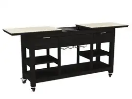 Passion Grills | Buitenkeuken Onderdeel | Leon Bar Eiland met Wielen | 150-200 x 50 cm