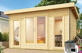 Karibu | Mainburg 2 Sauna Set B | Kachel 9 kW Externe Bediening