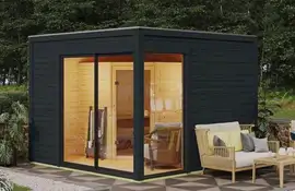 Karibu | Terning 1 Sauna Set B Antraciet