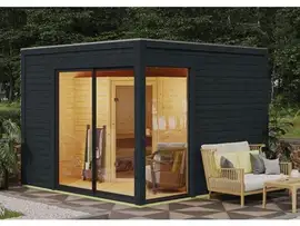 Karibu | Terning 1 Sauna Set B Antraciet