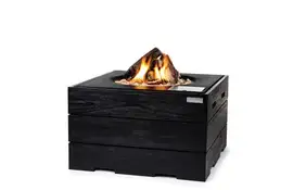 Happy Cocooning | Terrashaard Vierkant Teak Black | Zwart