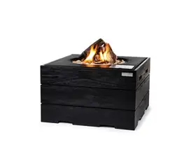 Happy Cocooning | Terrashaard Vierkant Teak Black | Zwart