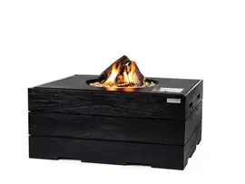 Happy Cocooning | Terrashaard Rechthoek Teak Black | Zwart