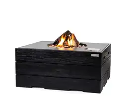 Happy Cocooning | Terrashaard Rechthoek Teak Black | Antraciet