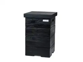 Happy Cocooning | Terrashaard Enclosure Bijzettafel | Teak Black - Zwart | Lpg Tank