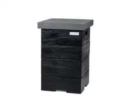 Happy Cocooning | Terrashaard Enclosure Bijzettafel | Teak Black - Antraciet | Lpg Tank