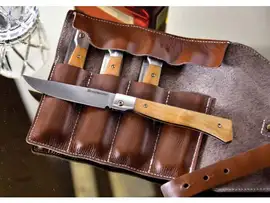 Messermeister | Folding Steak Knife Set in Leather Roll