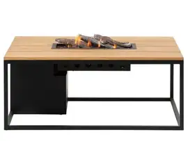 Cosi | Vuurhaard Cosiloft 120 | Black Frame | Teak Top