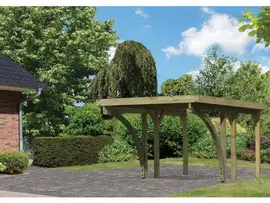 Karibu | Enkele Carport Classic 1 | Variant C met PVC Dakplaten
