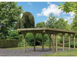 Karibu | Enkele Carport Classic 3 | Variant B met PVC Dakplaten