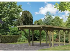 Karibu | Enkele Carport Classic 3 | Variant C met PVC Dakplaten