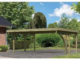 Karibu | Dubbele Carport Classic 1 | Variant B met PVC Dakplaten