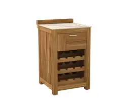 Passion Grills | Buitenkeuken Onderdeel | Milano Buitenkeukenkast 1 Lade + Wijnkast | 58 x 63 cm | Albastro Cream
