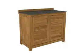 Passion Grills | Buitenkeuken Onderdeel | Milano Buitenkeukenkast 2-deurs | 120 x 63 cm | Belgium Dark Grey