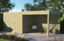 Gardenas | Tuinhuis QBH2 300x210 + Ext 300 | Hogedruk Geïmpregneerd Groen