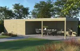 Gardenas | Tuinhuis QBH2 510x300 + Ext 600 | Hogedruk Geïmpregneerd Groen