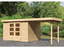 Woodfeeling | Tuinhuis Askola 5 met Overkapping 2,4 | Onbehandeld