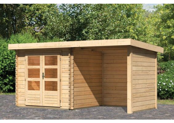 Woodfeeling | Tuinhuis Bastrup 2 met Overkapping 2,0, Zij- en Achterwand