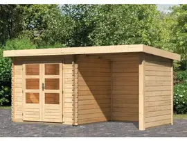 Woodfeeling | Tuinhuis Bastrup 2 met Overkapping 2,0, Zij- en Achterwand