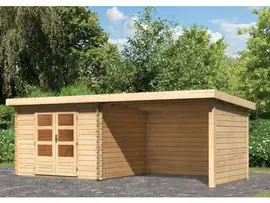 Woodfeeling | Tuinhuis Bastrup 5 met Overkapping 3,0, Zij- en Achterwand