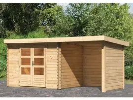 Woodfeeling | Tuinhuis Bastrup 3 met Overkapping 2,0, Zij- en Achterwand