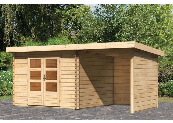 Woodfeeling | Tuinhuis Bastrup 5 met Overkapping 2,0, Zij- en Achterwand