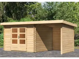 Woodfeeling | Tuinhuis Bastrup 5 met Overkapping 2,0, Zij- en Achterwand