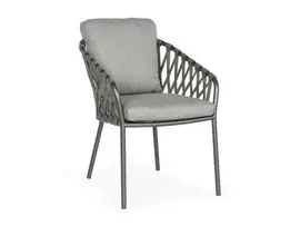 SUNS | Tuinstoel Nappa | MRG | Cross Weaving | Light Anthracite Mixed Weave