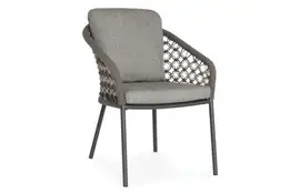 SUNS | Tuinstoel Nappa | MRG | Macrame Weaving | Light Anthracite Mixed Weave