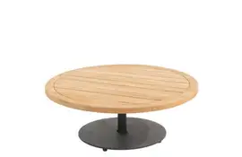 4 Seasons Outdoor | Koffietafel Volta Teak Ø80 cm x 30(h) cm | Antraciet