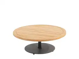 4 Seasons Outdoor | Koffietafel Volta Teak Ø80 cm x 30(h) cm | Antraciet