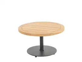 4 Seasons Outdoor | Koffietafel Volta Teak Ø60 cm x 35(h) cm | Antraciet