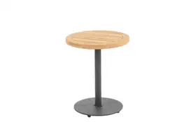 4 Seasons Outdoor | Bijzettafel Volta Teak Ø45 cm x 55(h) cm | Antraciet