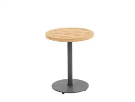 4 Seasons Outdoor | Bijzettafel Volta Teak Ø45 cm x 55(h) cm | Antraciet