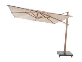 4 Seasons Outdoor | Parasol Siesta Premium 300 x 300 cm | Zand-Houtlook