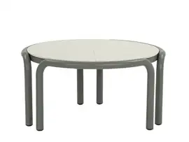 Apple Bee | Koffietafel Lugano Ø79,5 cm | Sintered Stone Travetino White
