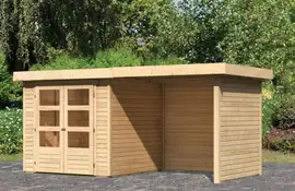 Woodfeeling | Tuinhuis Askola 2 met Overkapping 2,4, Zij- en Achterwand | Onbehandeld