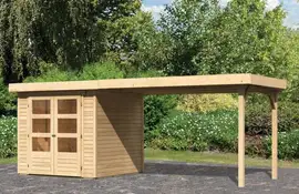 Woodfeeling | Tuinhuis Askola 2 met Overkapping 2,8 | Onbehandeld