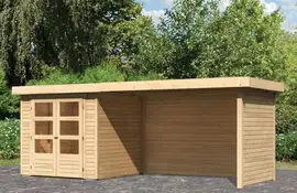 Woodfeeling | Tuinhuis Askola 2 met Overkapping 2,8, Zij- en Achterwand | Onbehandeld