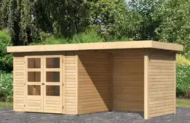 Woodfeeling | Tuinhuis Askola 3 met Overkapping 2,4, Zij- en Achterwand | Onbehandeld