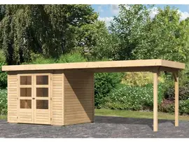 Woodfeeling | Tuinhuis Askola 3 met Overkapping 2,8 | Onbehandeld