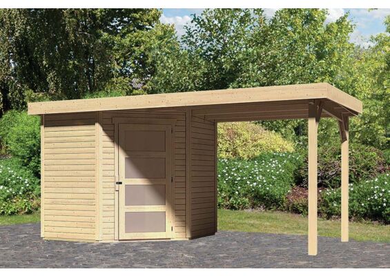 Woodfeeling | Tuinhuis Schwandorf 3 met Overkapping 2,4 | Onbehandeld