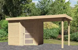 Woodfeeling | Tuinhuis Schwandorf 3 met Overkapping 2,4 | Onbehandeld