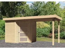 Woodfeeling | Tuinhuis Schwandorf 3 met Overkapping 2,4 | Onbehandeld