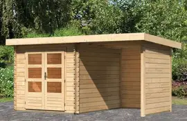 Woodfeeling | Tuinhuis Bastrup 4 met Overkapping 2,0, Zij- en Achterwand